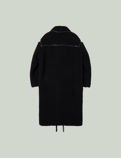 boa tape coat / black