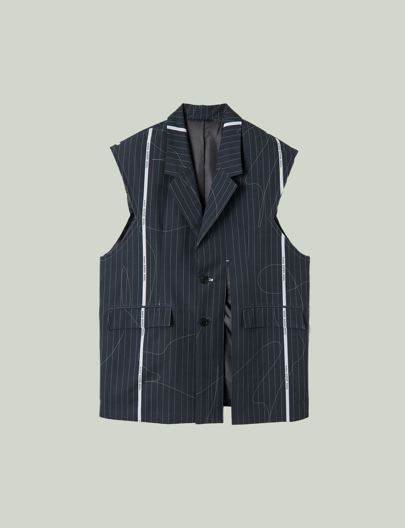 kudos for soduk "open slit vest" / gray