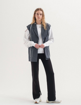 kudos for soduk "open slit vest" / gray