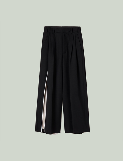 big wave trousers / black