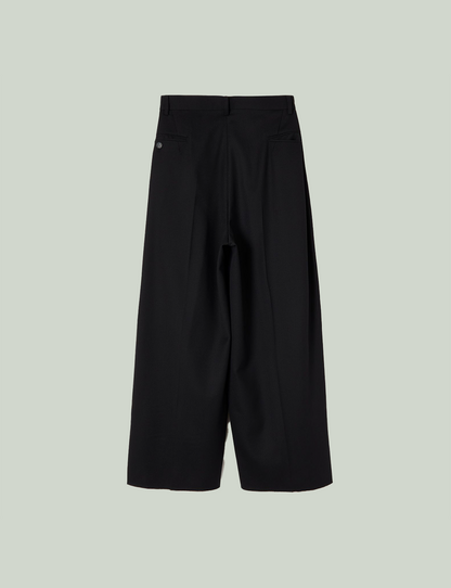 big wave trousers / black