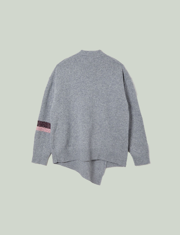 dazzling knit pullover / gray