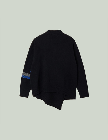 dazzling knit pullover / black