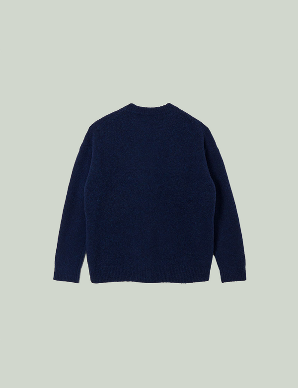 love around knit pullover / navy