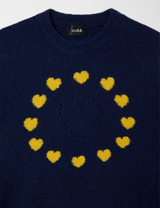 love around knit pullover / navy