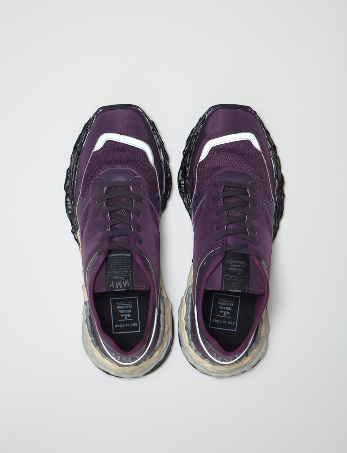 "GEORGE" OG Sole Mix Material Low-top Sneaker – Purple