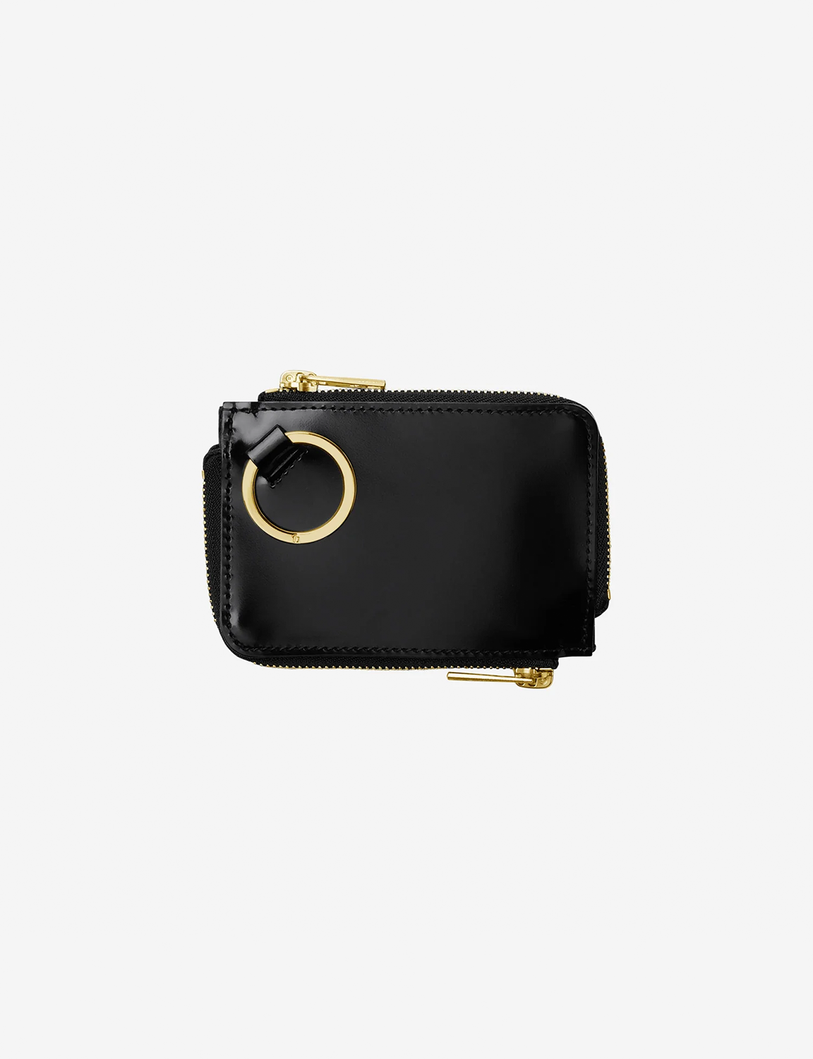 W ZIP Card Case / black×gold