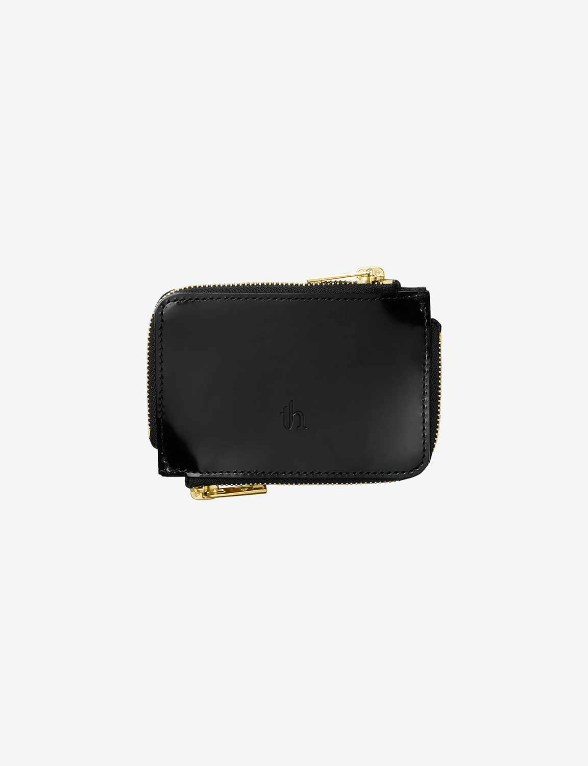 W ZIP Card Case / black×gold