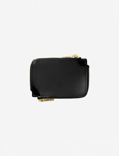 W ZIP Card Case / black×gold