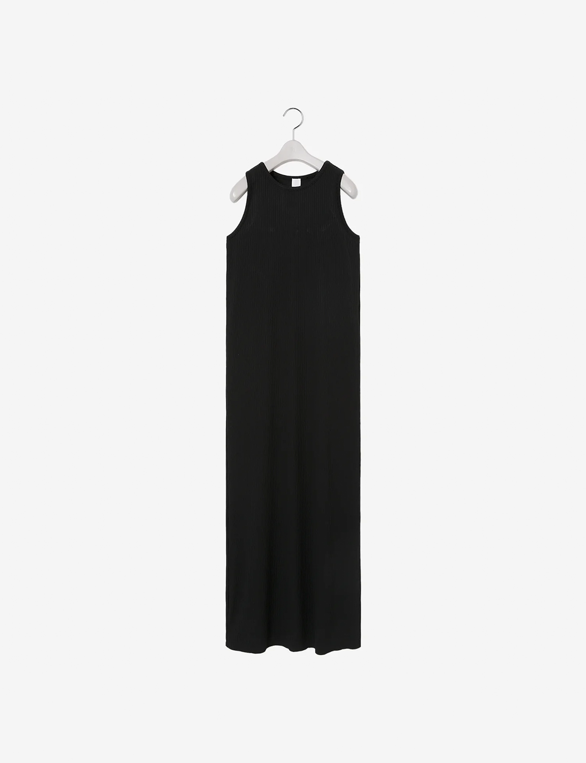 Pleats Knitted No Sleeve Dress / black