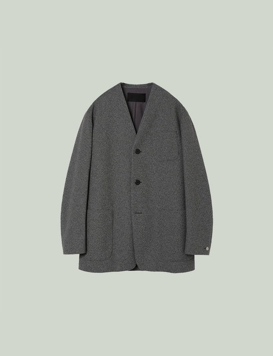 Collarless Jacket / gray