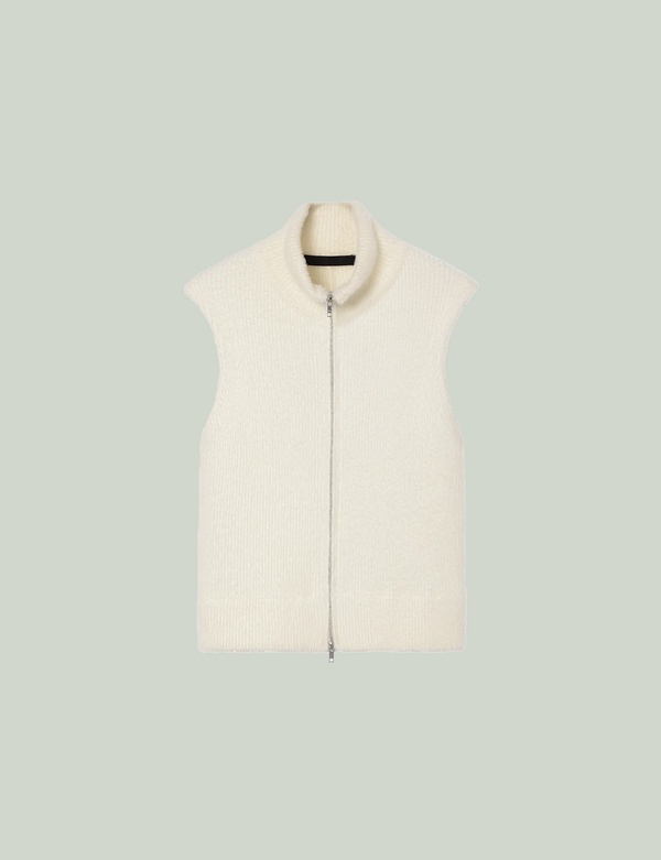 Mole Knit Vest / white