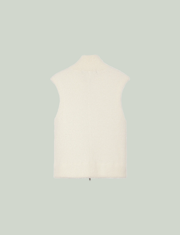 Mole Knit Vest / white