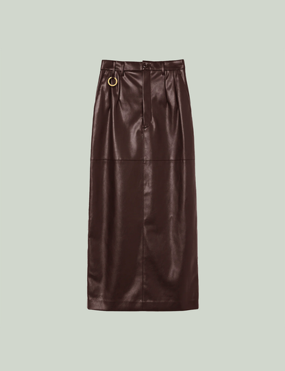 Back Open Skirt / brown