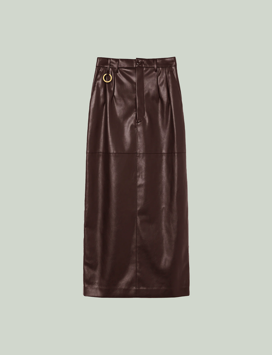 Back Open Skirt / brown