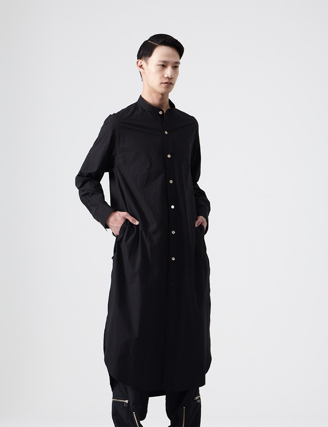 BED j.w. FORD - Long Shirt – Black – The Contemporary Fix Kyoto