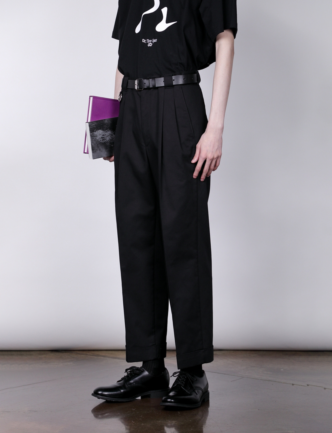 Tailored Work Pants (Artist Wardrobe / Keisuke Nakamura DAIKEI MILLS) / black