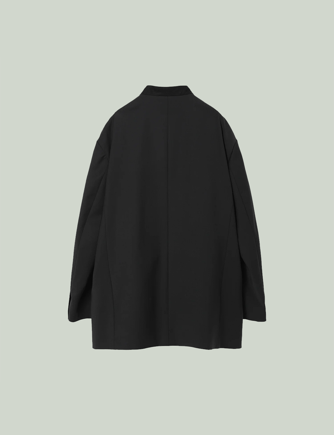 Collarless Oversized Jacket / black