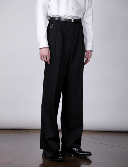 QUINN / Wide Tailored Pants / black