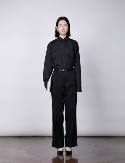 QUINN / Wide Tailored Pants / black