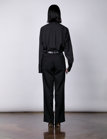 QUINN / Wide Tailored Pants / black