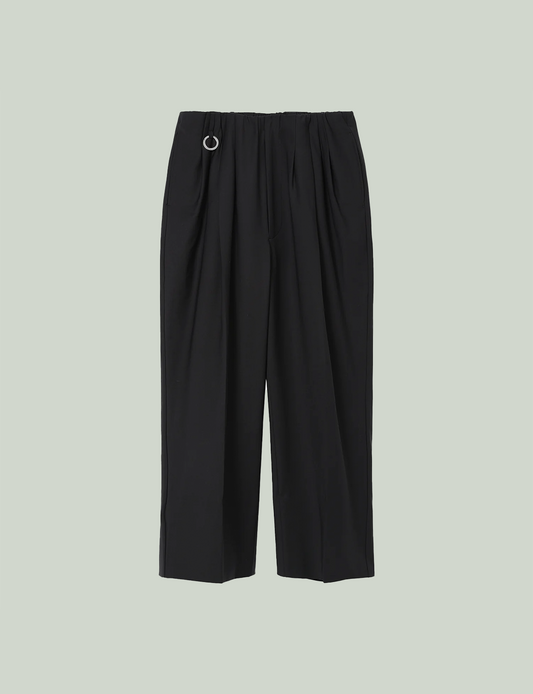 Waist Gathered Wide Pants / black