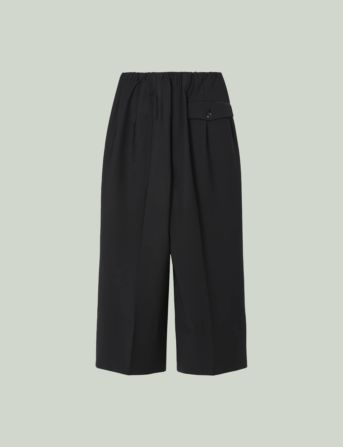 Waist Gathered Wide Pants / black