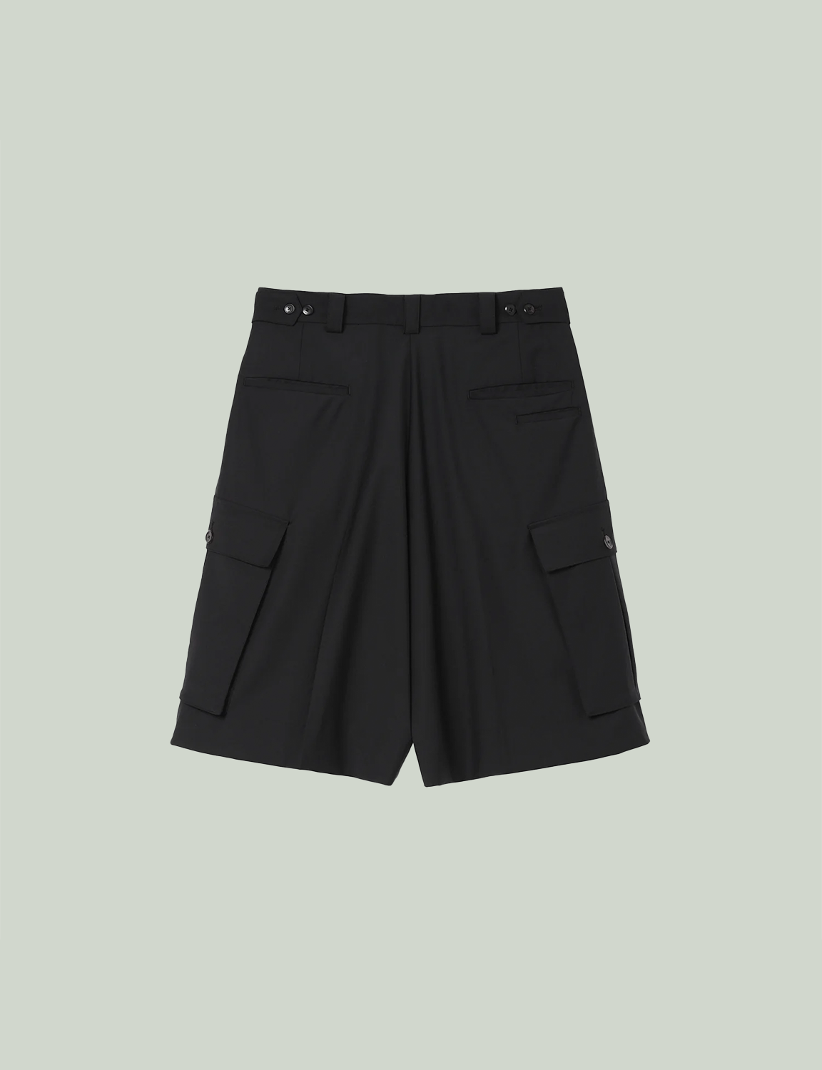 Wide Cargo Shorts / black