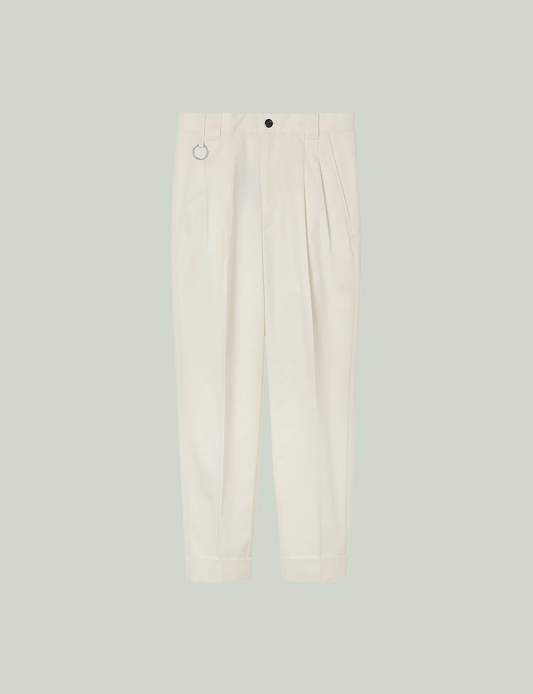 Tailored Work Pants (Artist Wardrobe / Keisuke Nakamura DAIKEI MILLS) / white