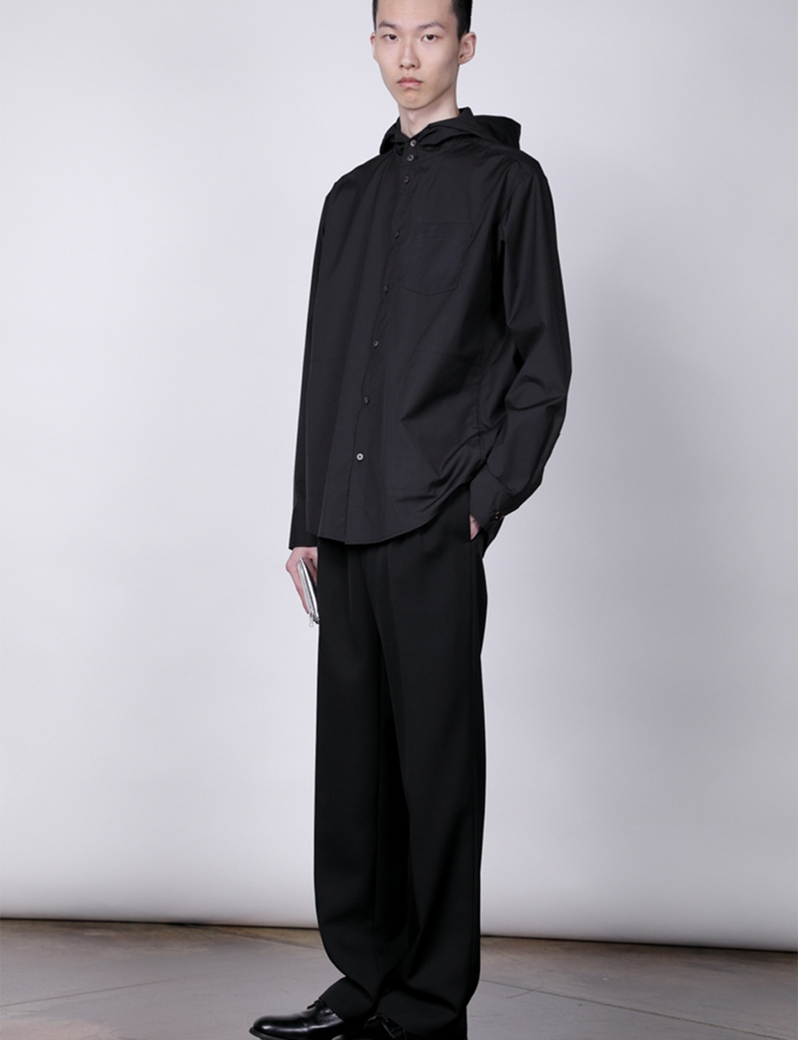 Hooded Shirt / black