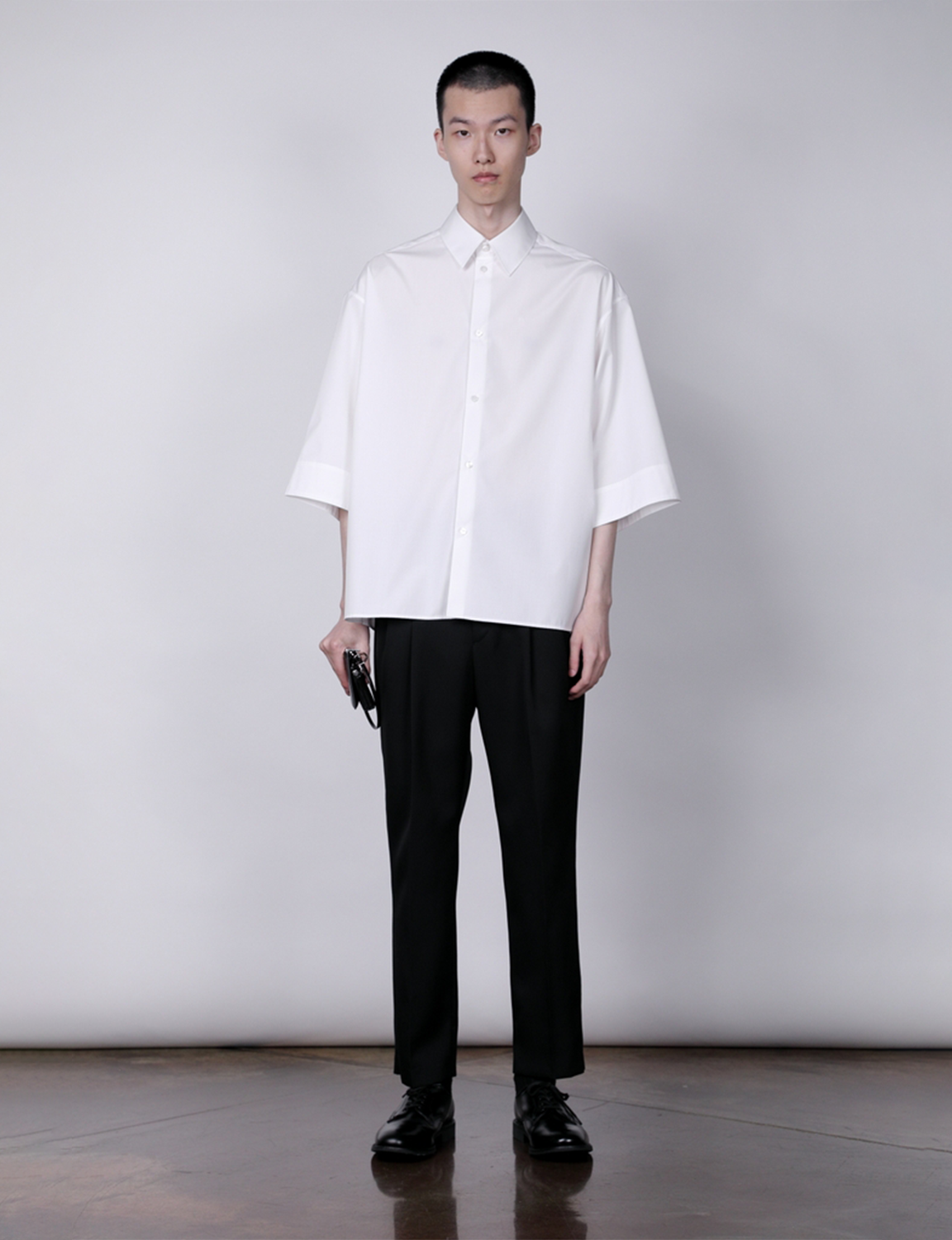 EDWARD / Big Sleeve S/S Shirt / white