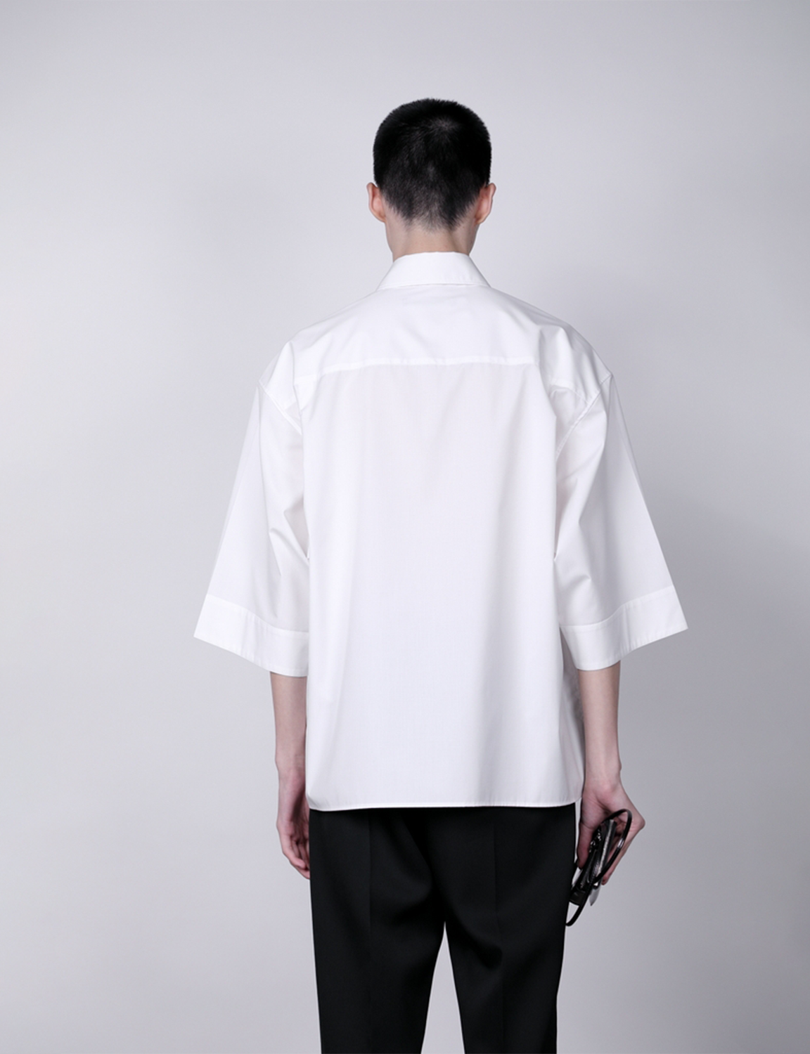 EDWARD / Big Sleeve S/S Shirt / white