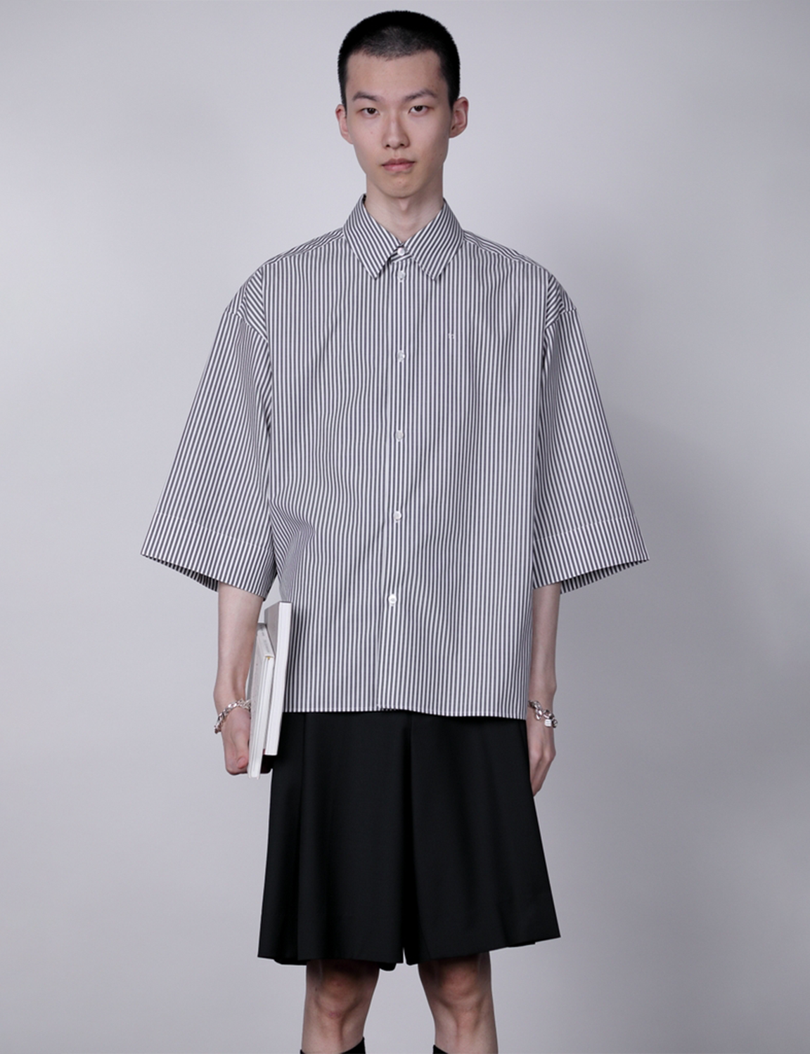 EDWARD / Big Sleeve S/S Shirt / stripe