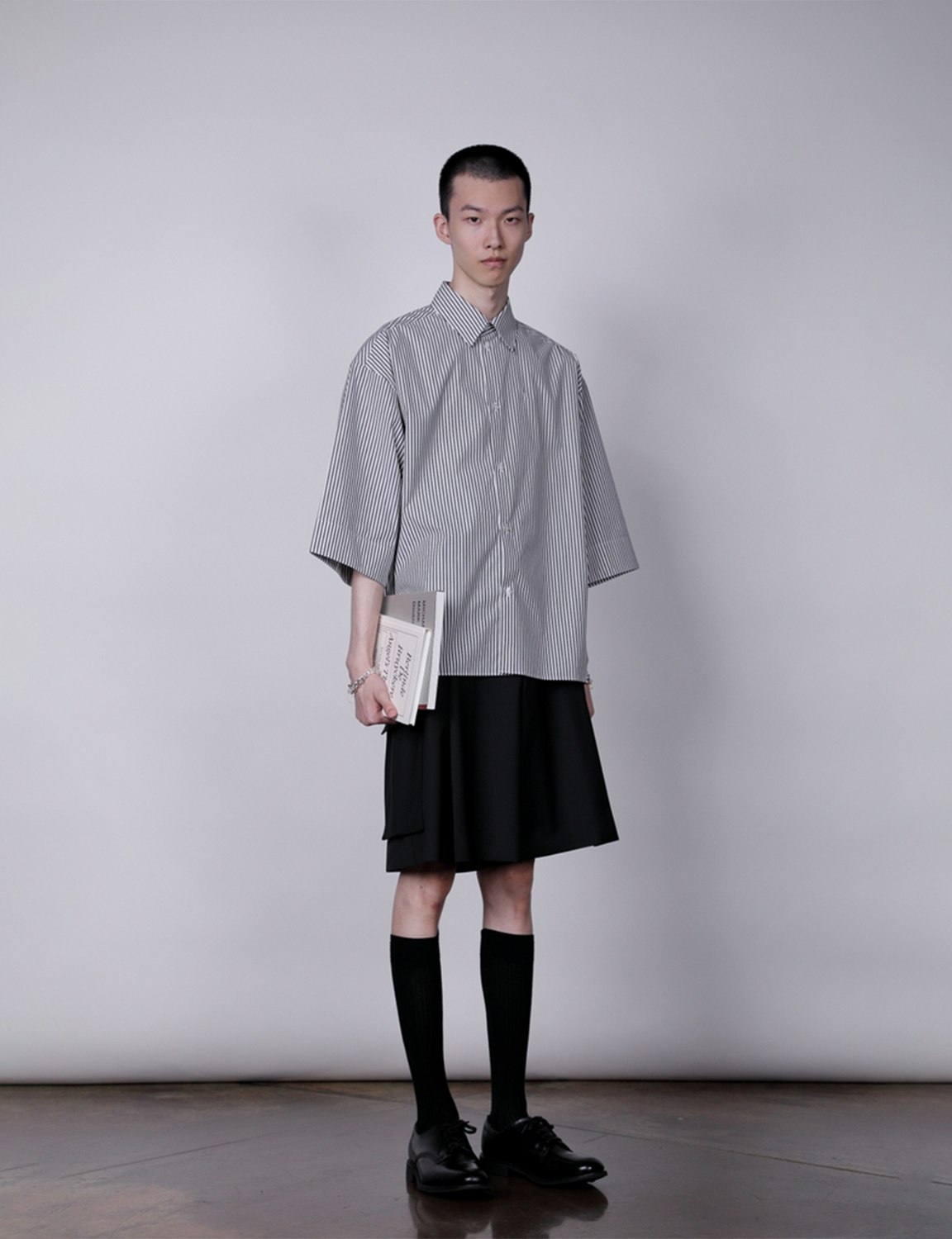 EDWARD / Big Sleeve S/S Shirt / stripe