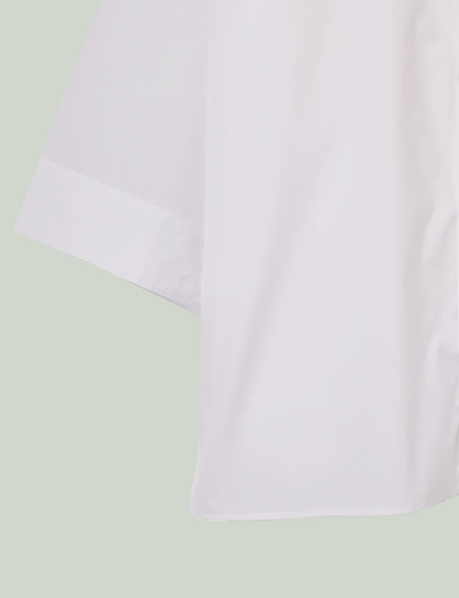 EDWARD / Big Sleeve S/S Shirt / white