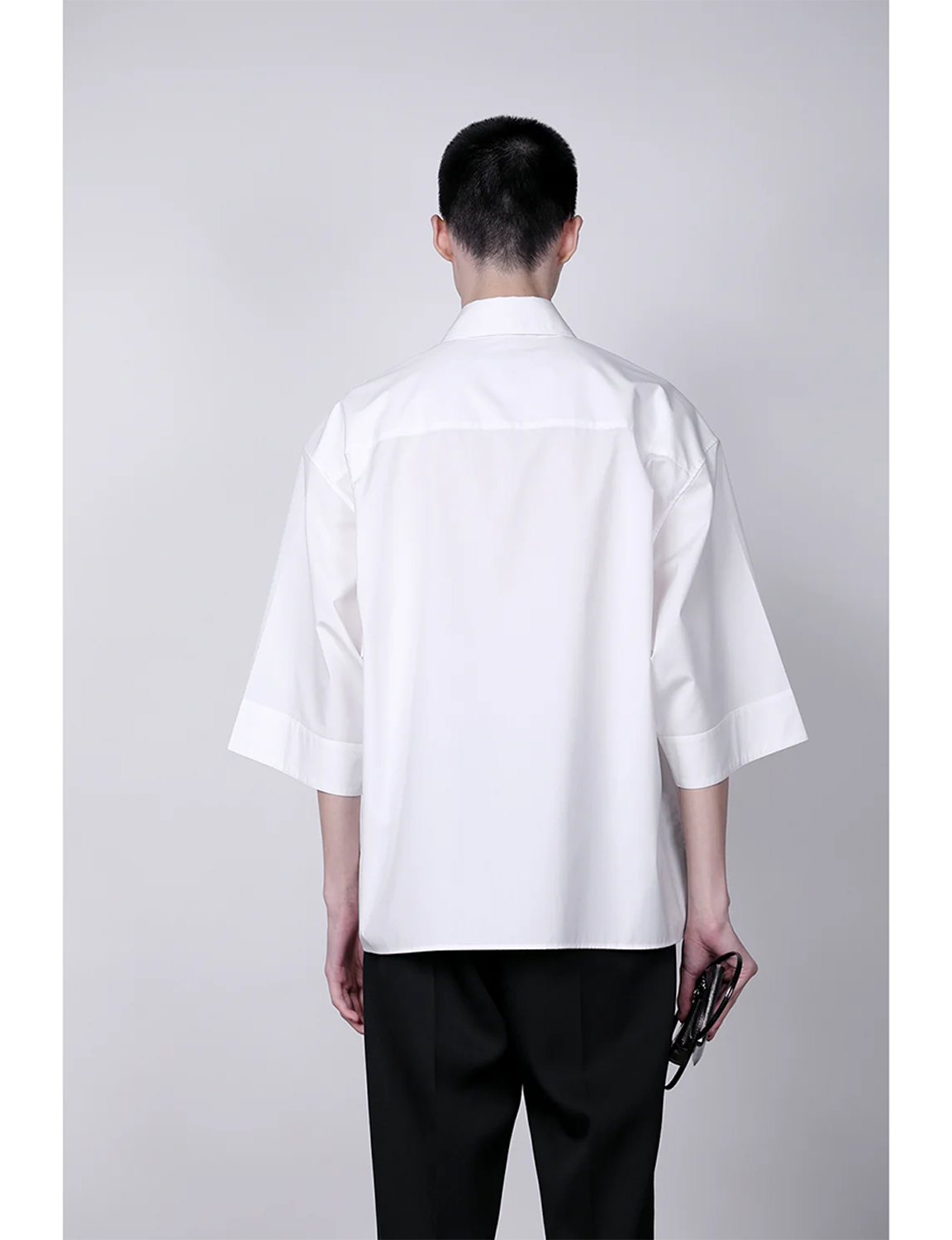 EDWARD / Big Sleeve S/S Shirt / black