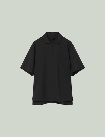 Half Zip S/S Polo / black