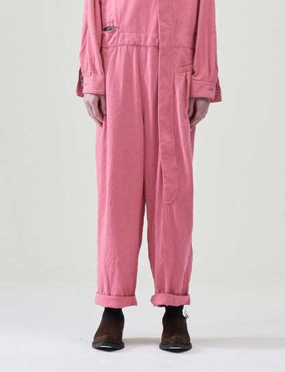 Cotton Silk Pilling Coveralls – Pink