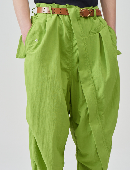 Nylon parachute Pants – Pistachio