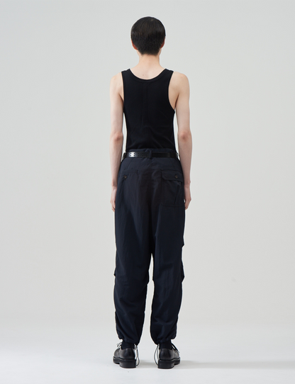 Nylon parachute Pants – Black