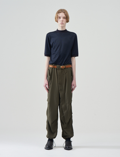 Nylon parachute Pants – Olive