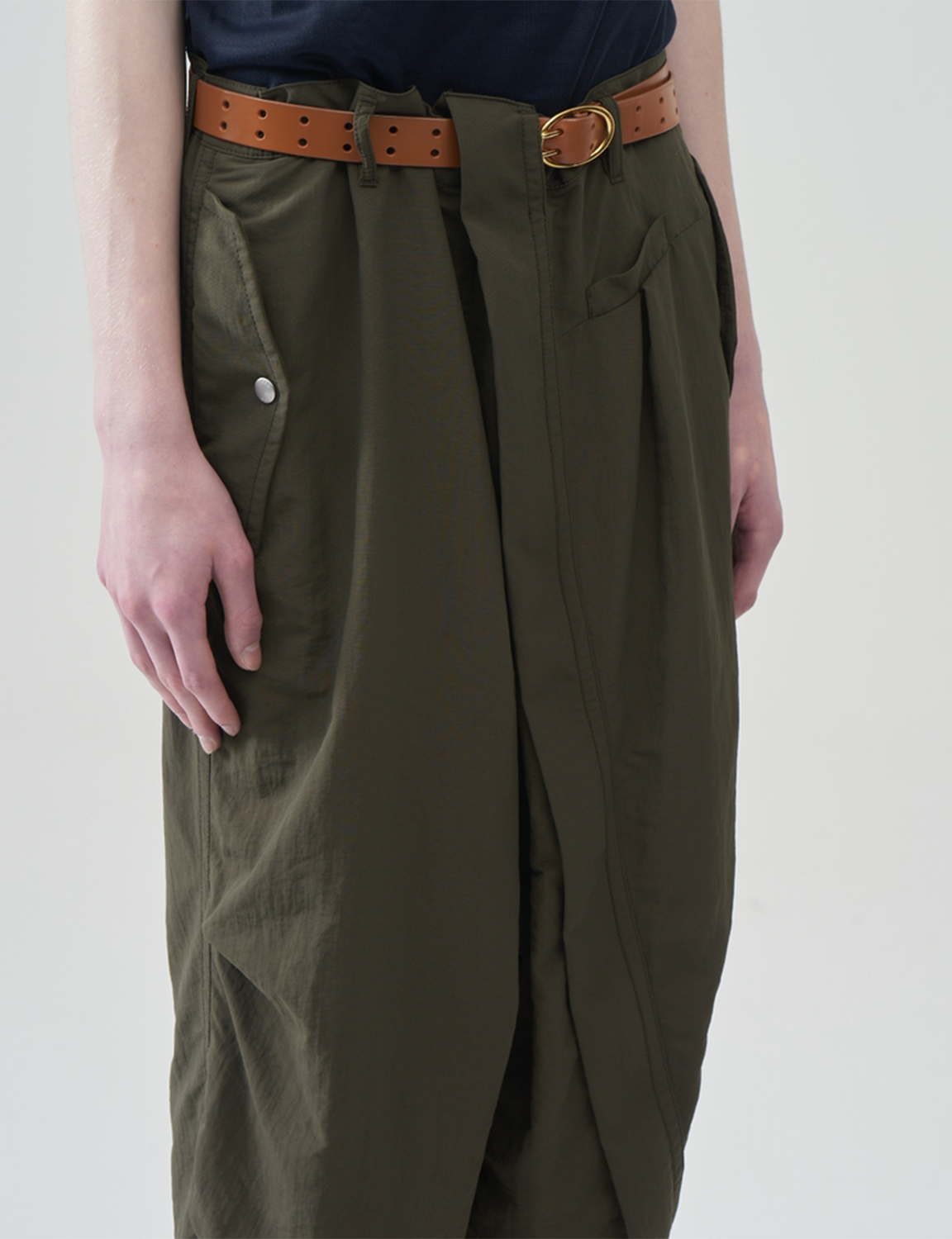 Nylon parachute Pants – Olive