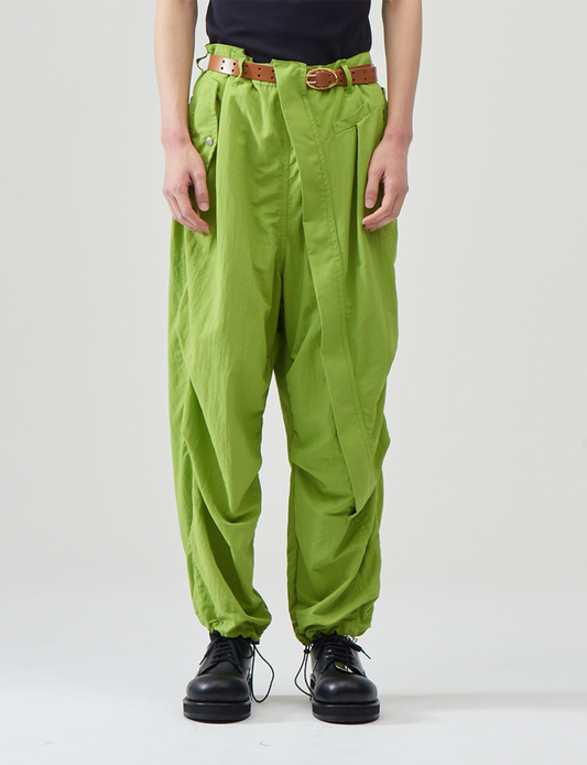 Nylon parachute Pants – Pistachio