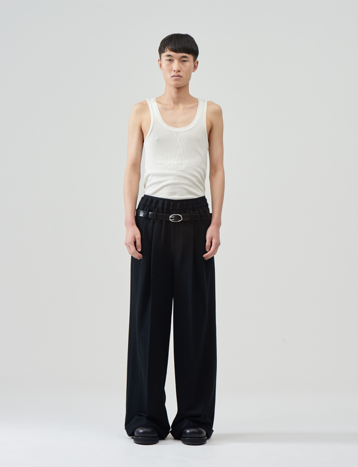 Sweat Wide Pants – Black