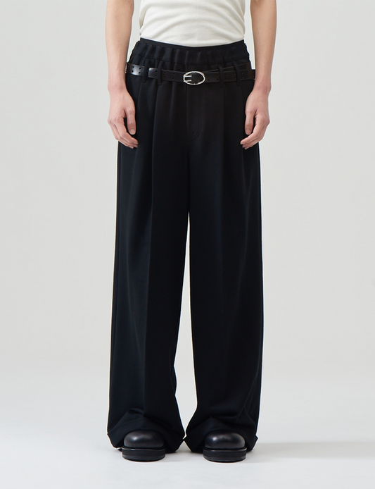 Sweat Wide Pants – Black