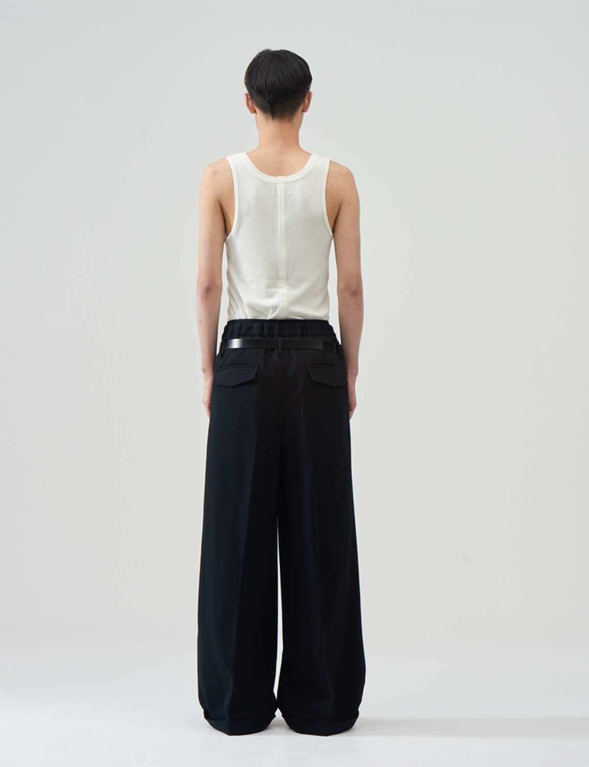 Sweat Wide Pants – Black