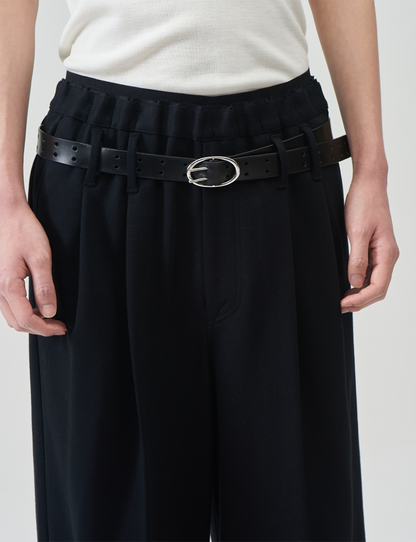 Sweat Wide Pants – Black