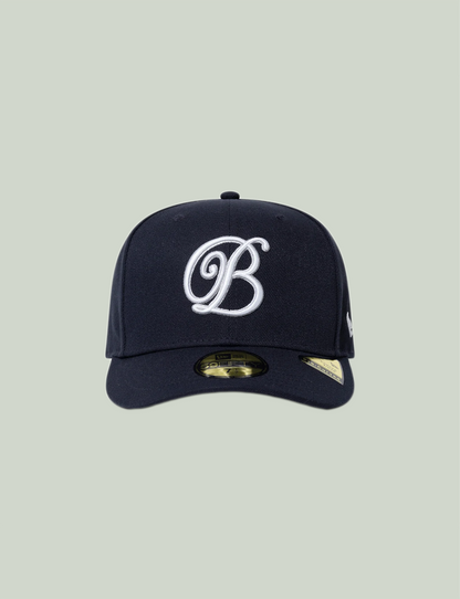 B EMBLEM PRE CURVED NEW ERA CAP