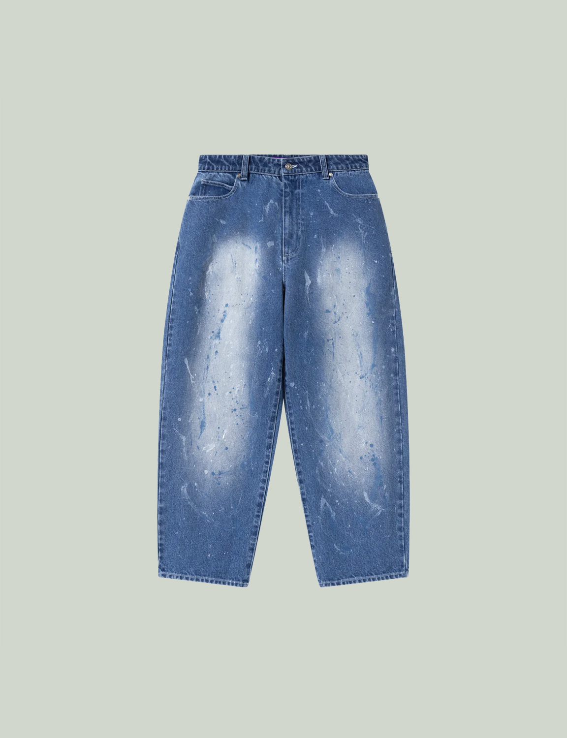 BEEZ-EYE-P SPLATTERED EXTRA BAGGY JEANS