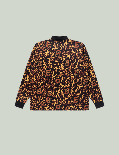 FLAME PATTERNED GAME SHIRT